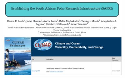 Establishing the South African Polar Research Infrastructure (SAPRI) | CLIVAR Exchanges Special Issue: Advances in Emerging Antarctic Research Programs